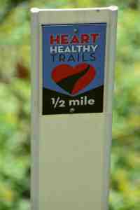 Trail Sign on a hiking trail in South Boston