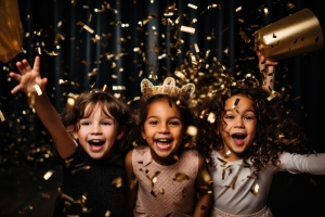 Kids Celebrating New Year Eve in Boston