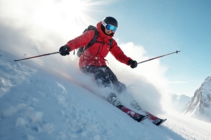Person Enjoy Skiing Nashoba Valley Ski Area